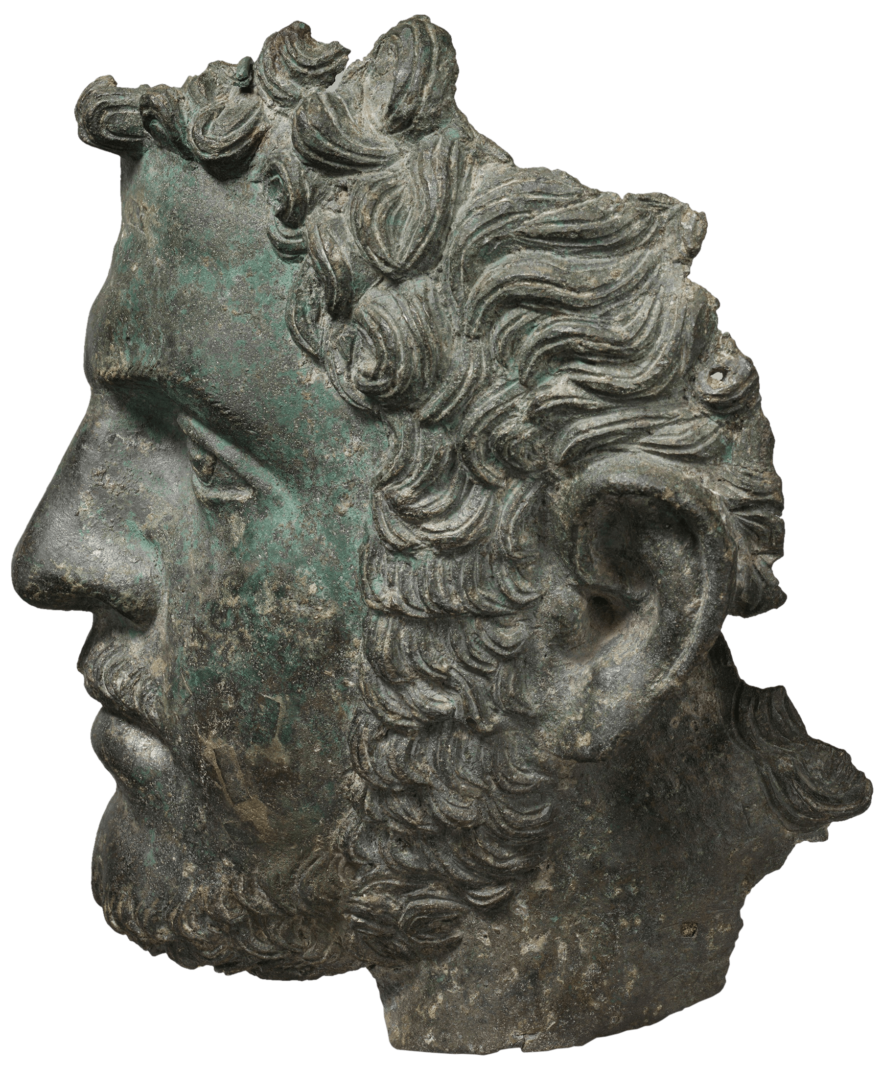 Portrait of the emperor Caracalla, zoomed in