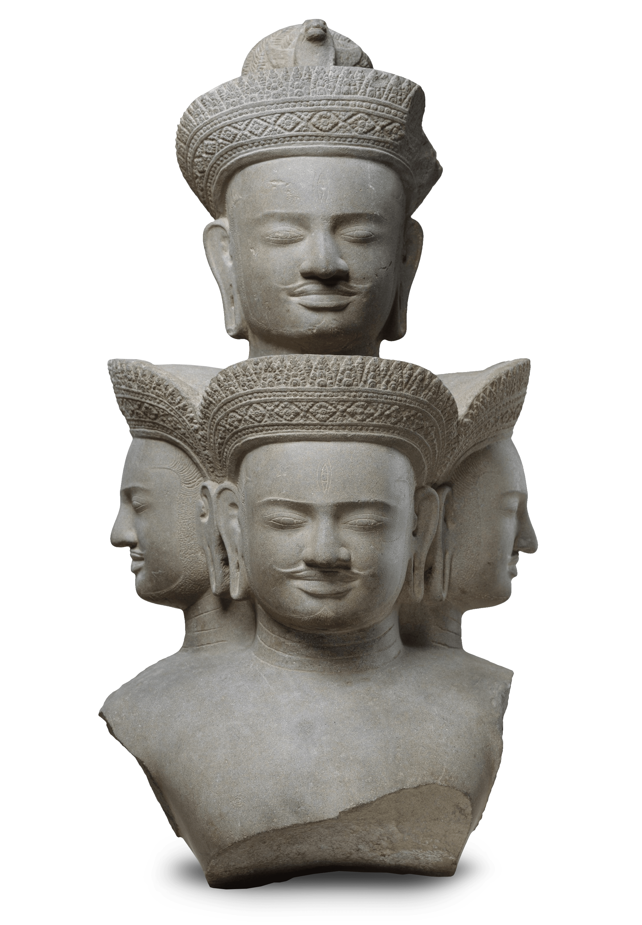 Bust of Five-Headed Shiva, zoomed in