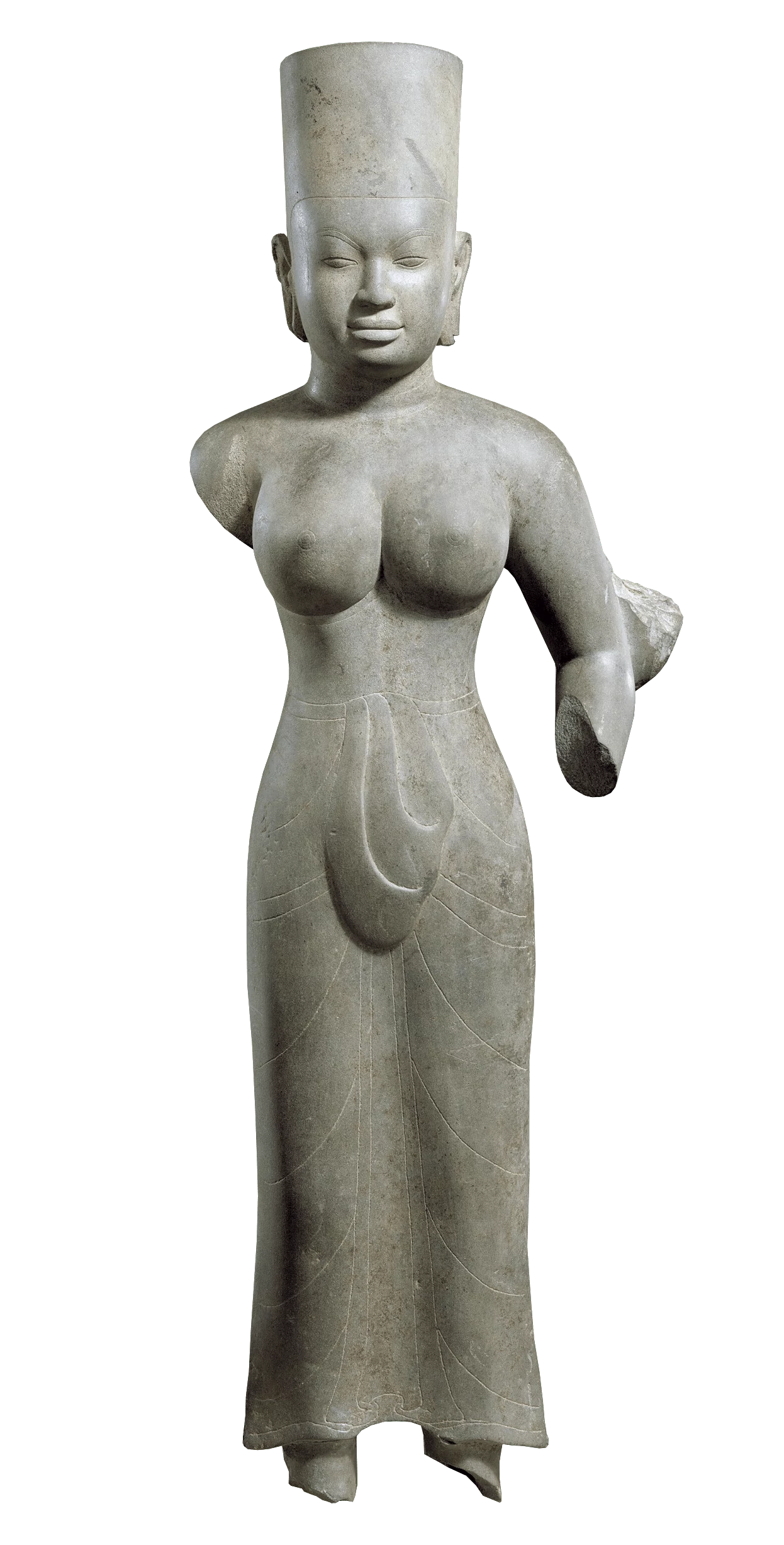 Standing Female Deity, probably Durga, Khmer Art