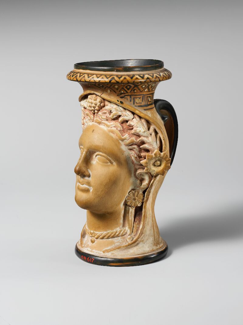 Jug in the Form of a Woman's Head (Oinochoe) scale comparison