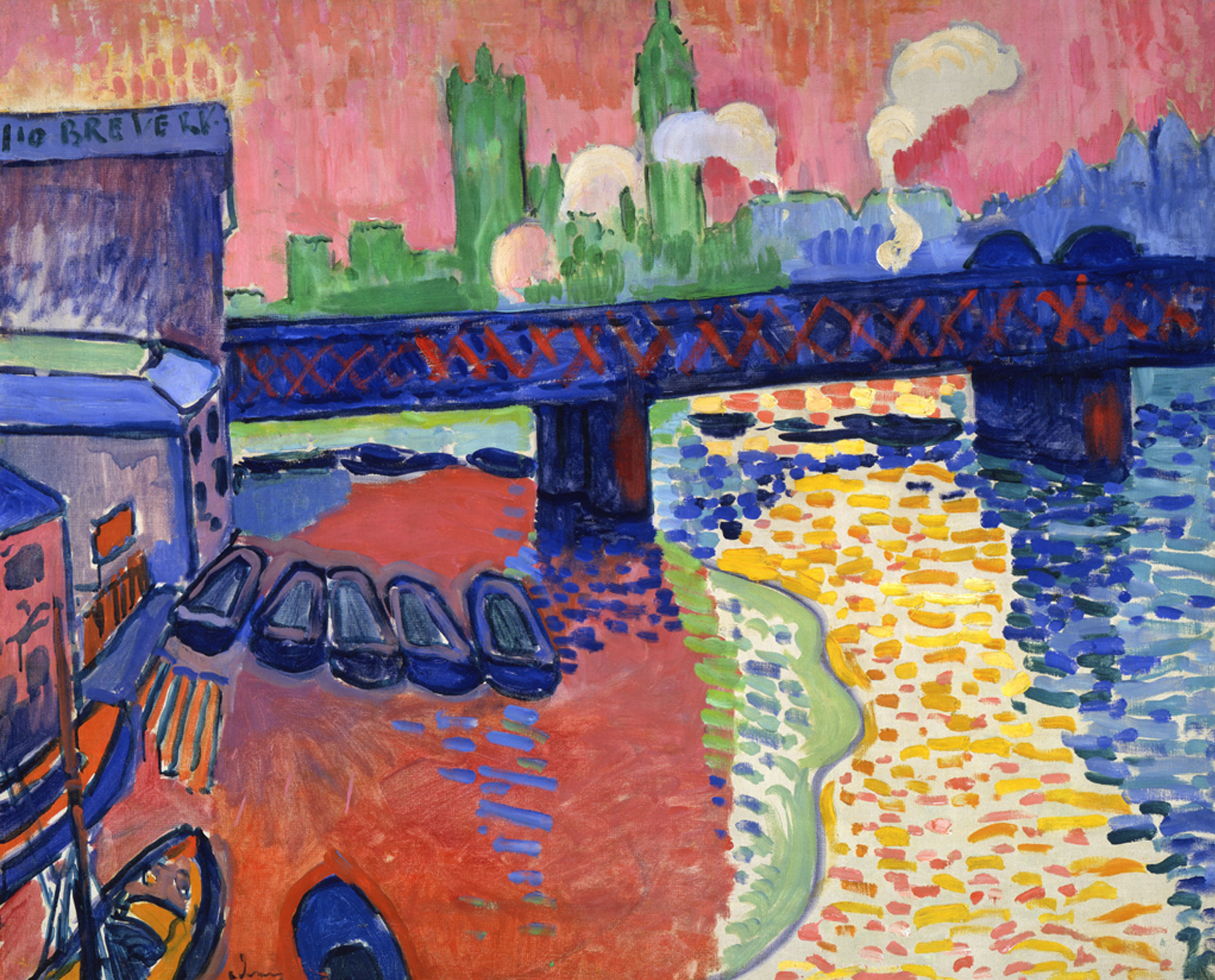 Charing Cross Bridge, London, zoomed in