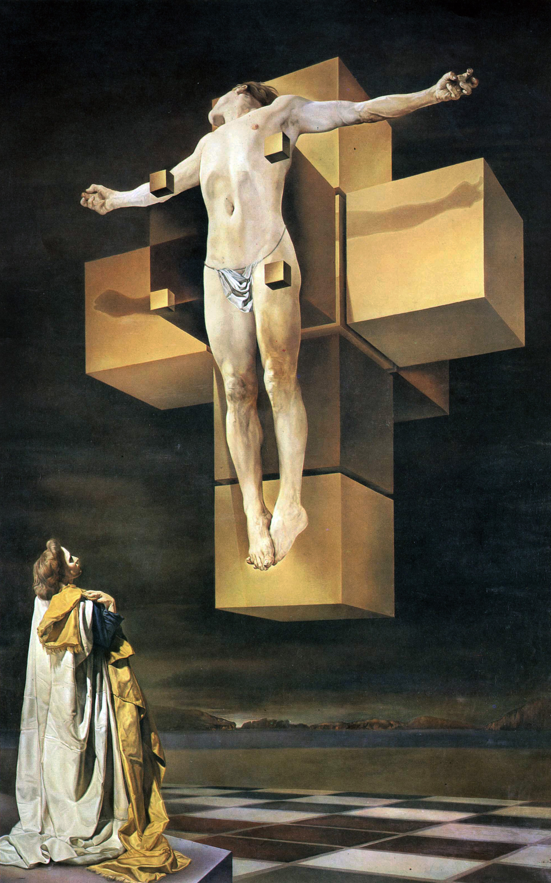 Crucifixion (Corpus Hypercubus), zoomed in