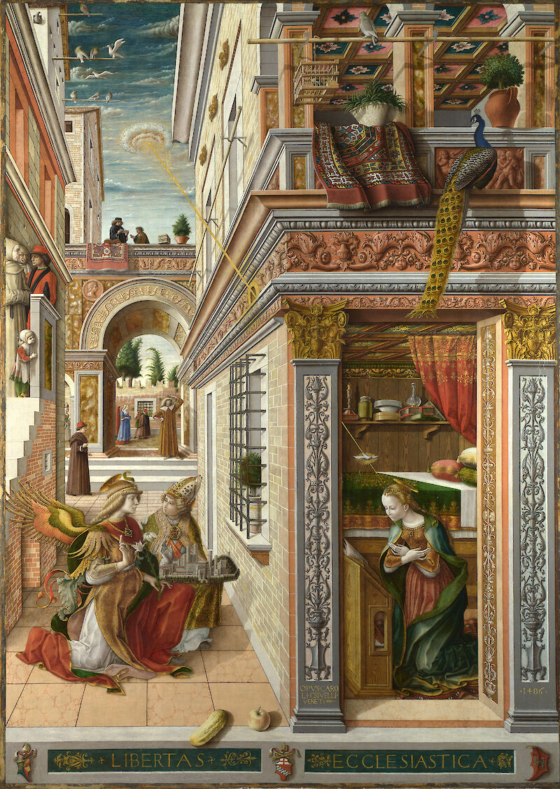 The Annunciation, with St. Emidius scale comparison