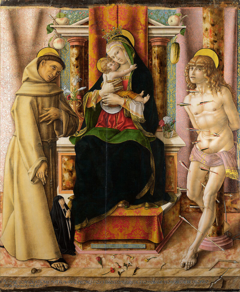 The Virgin and Child with Saints Francis and Sebastian scale comparison