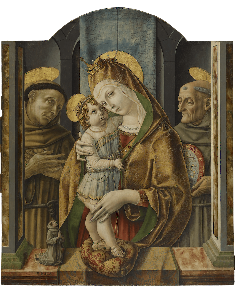Virgin and Child with Saints and Donor scale comparison