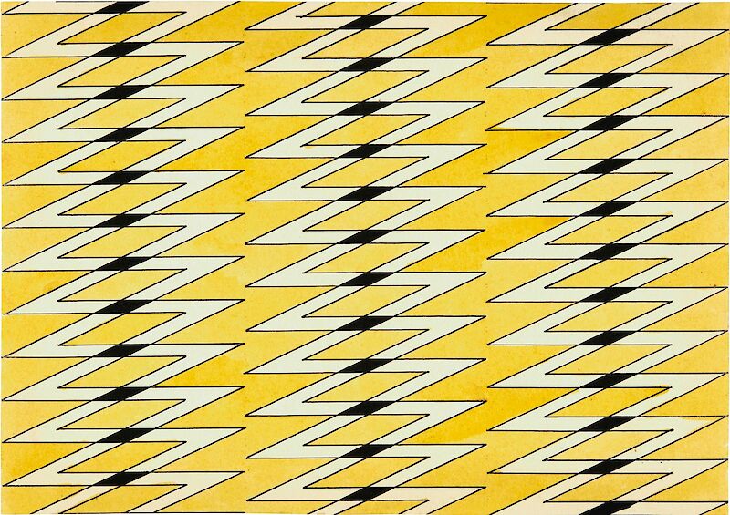 Textile Design in Yellow and Black scale comparison
