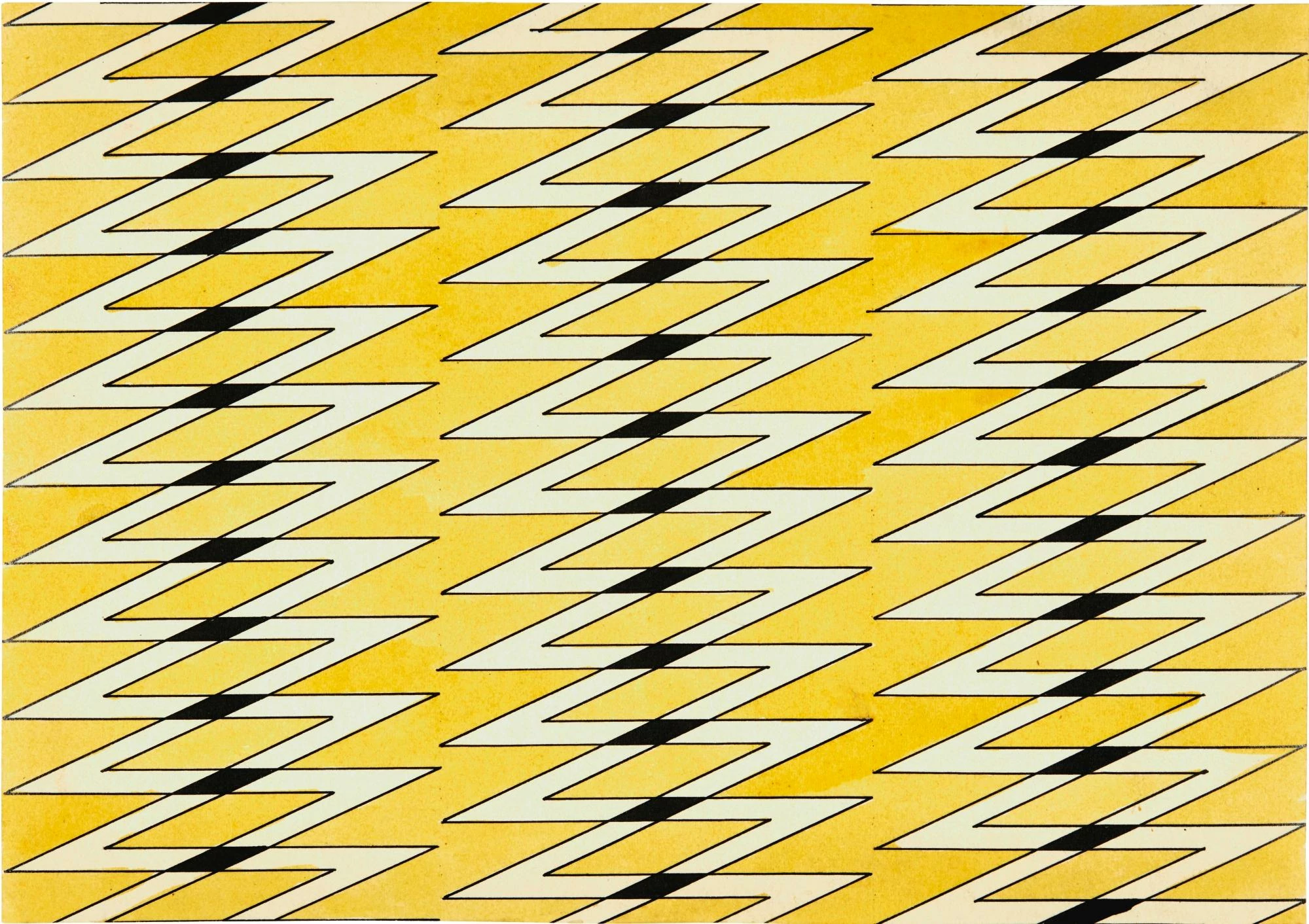 Textile Design in Yellow and Black, Varvara Stepanova