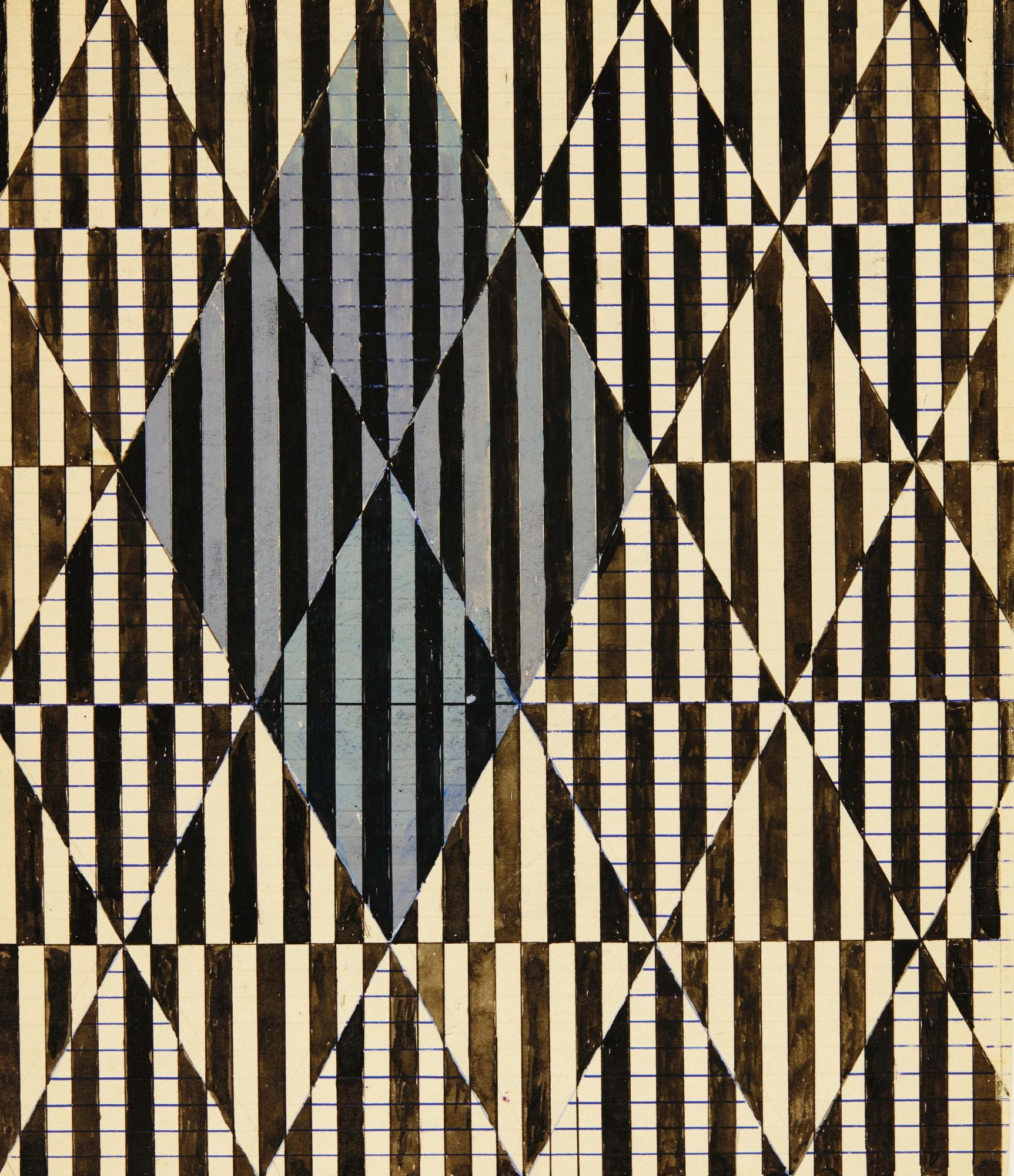 Textile Design in Black and White, zoomed in