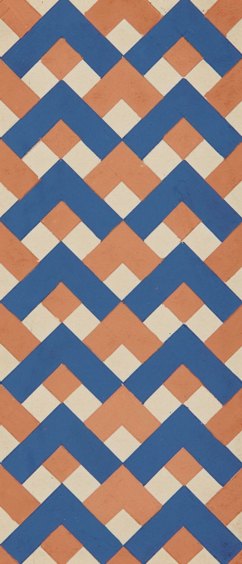 Textile Design in Blue and Orange scale comparison