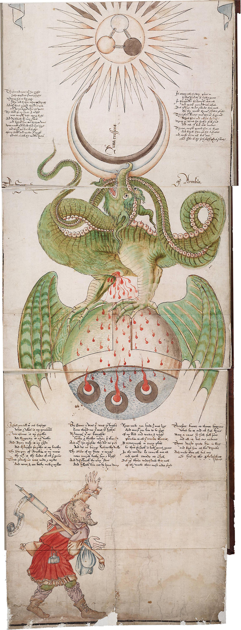 Ripley scroll (Beinecke version, panels 11, 12, 13) scale comparison