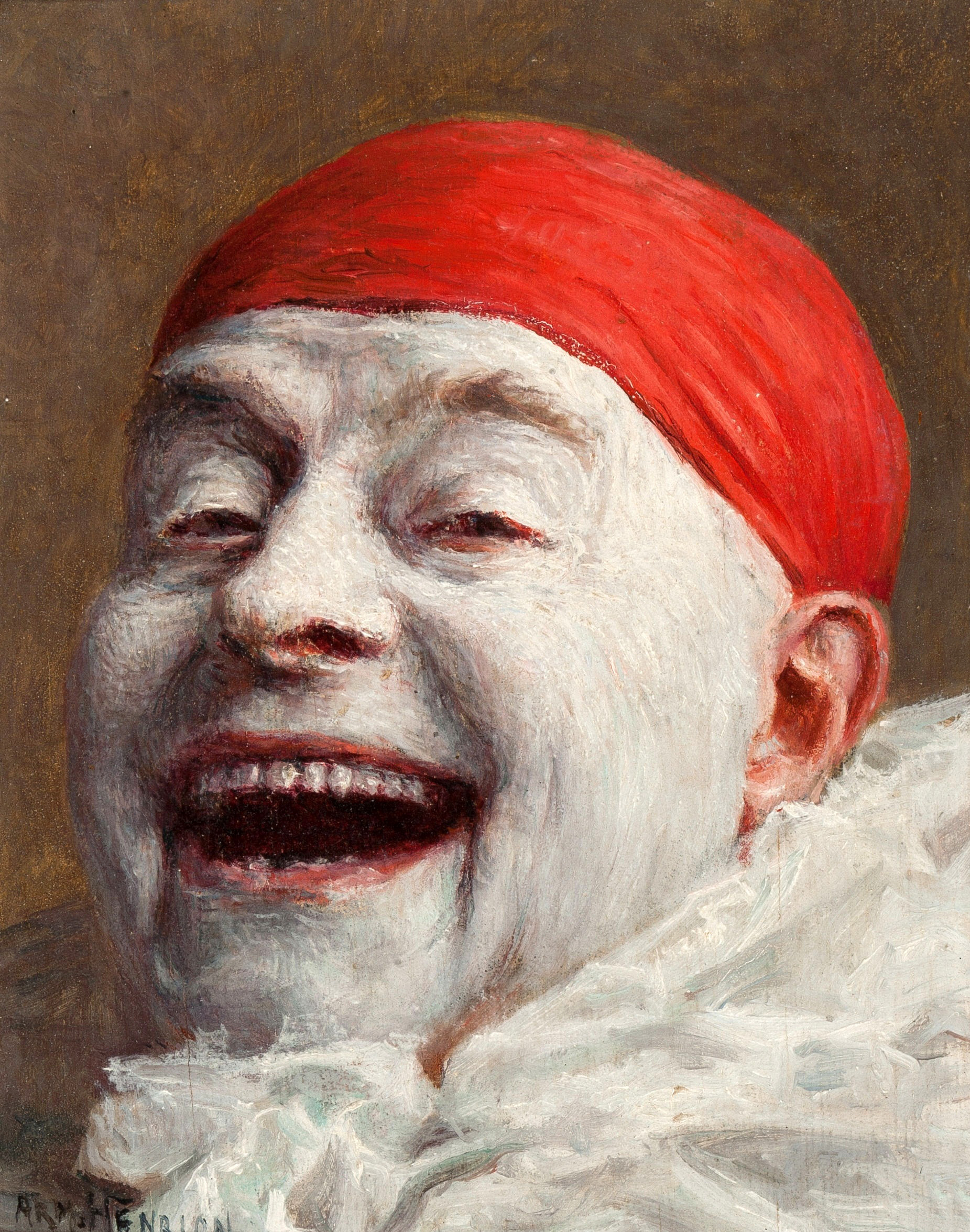 Clown Laughing, zoomed in