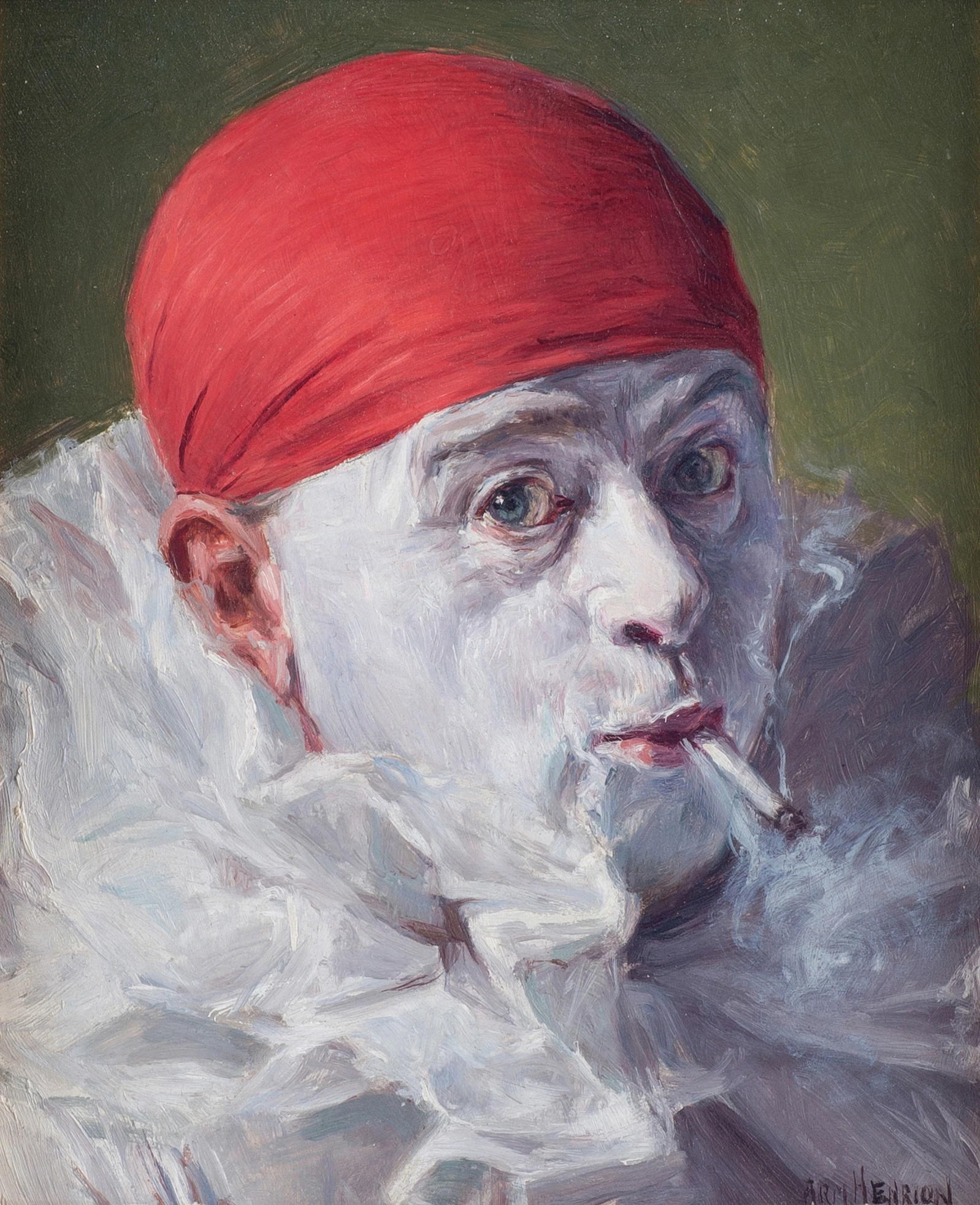 Self Portrait with Red Cap, Armand Henrion