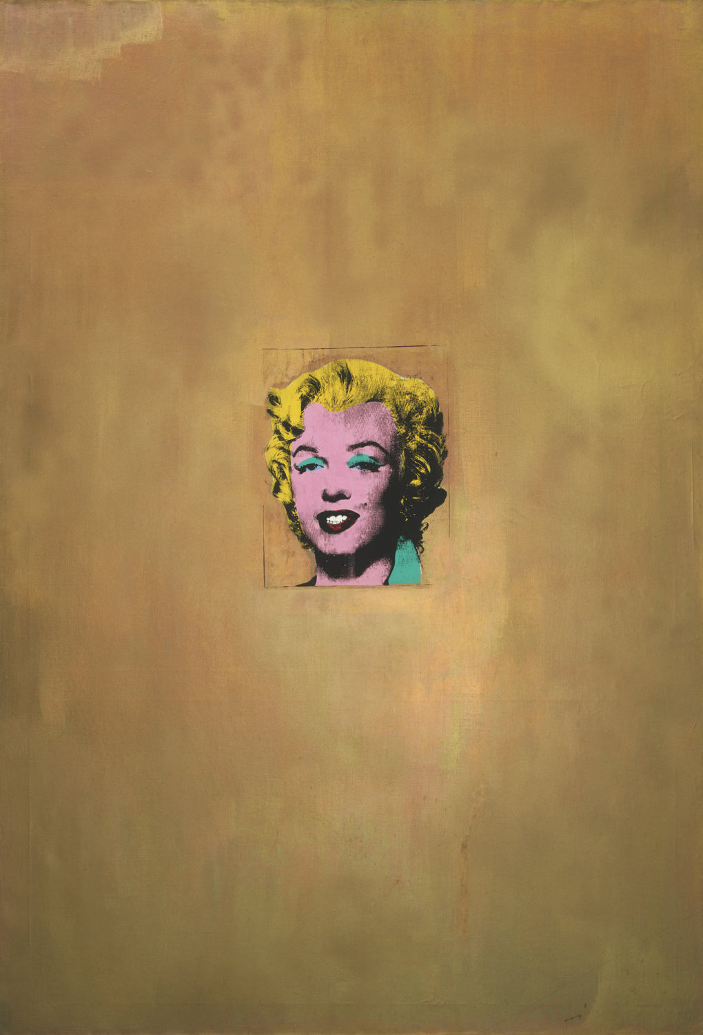 Gold Marilyn Monroe, zoomed in