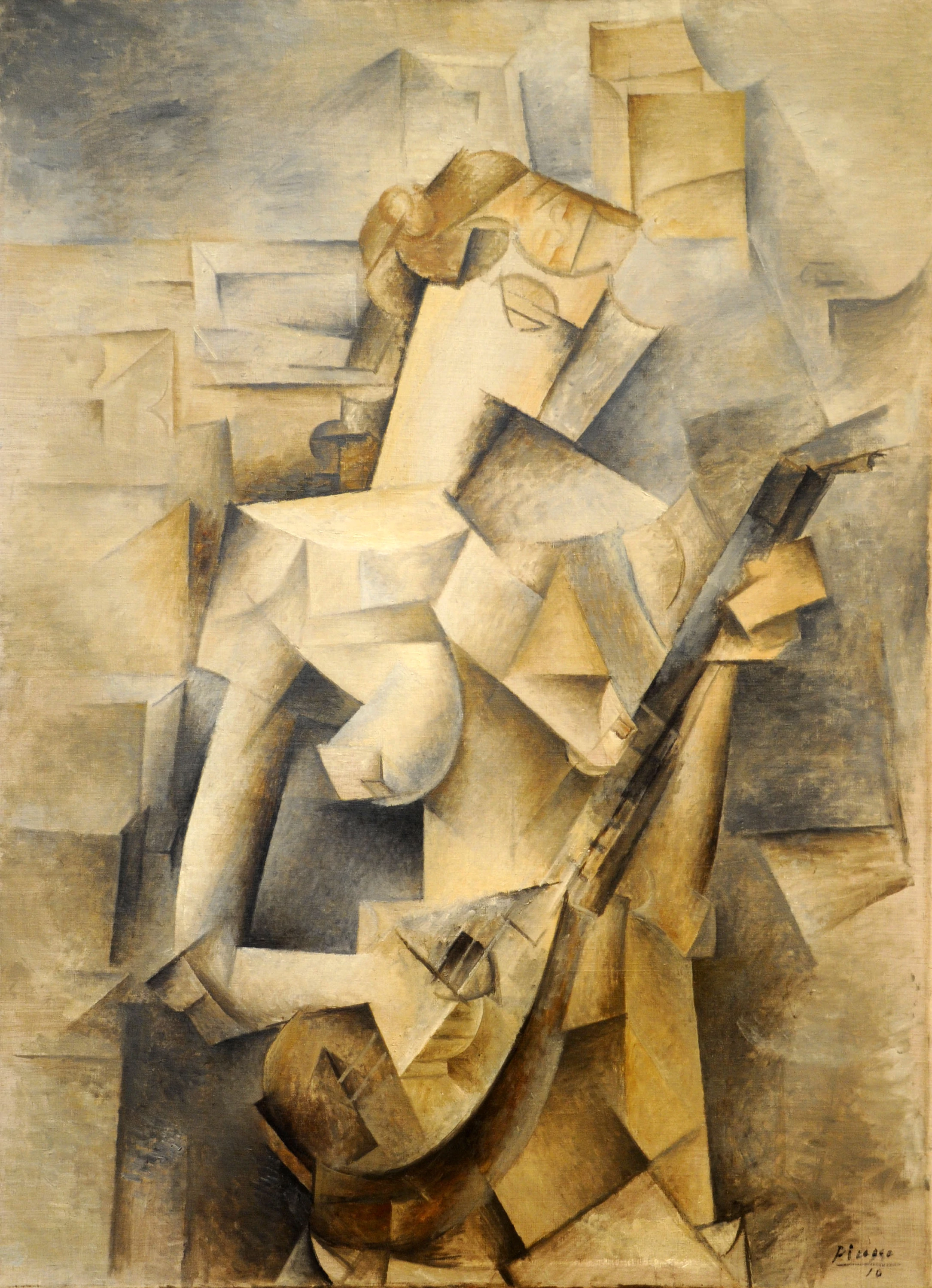Girl with a Mandolin (Portrait of Fanny Tellier), Pablo Picasso