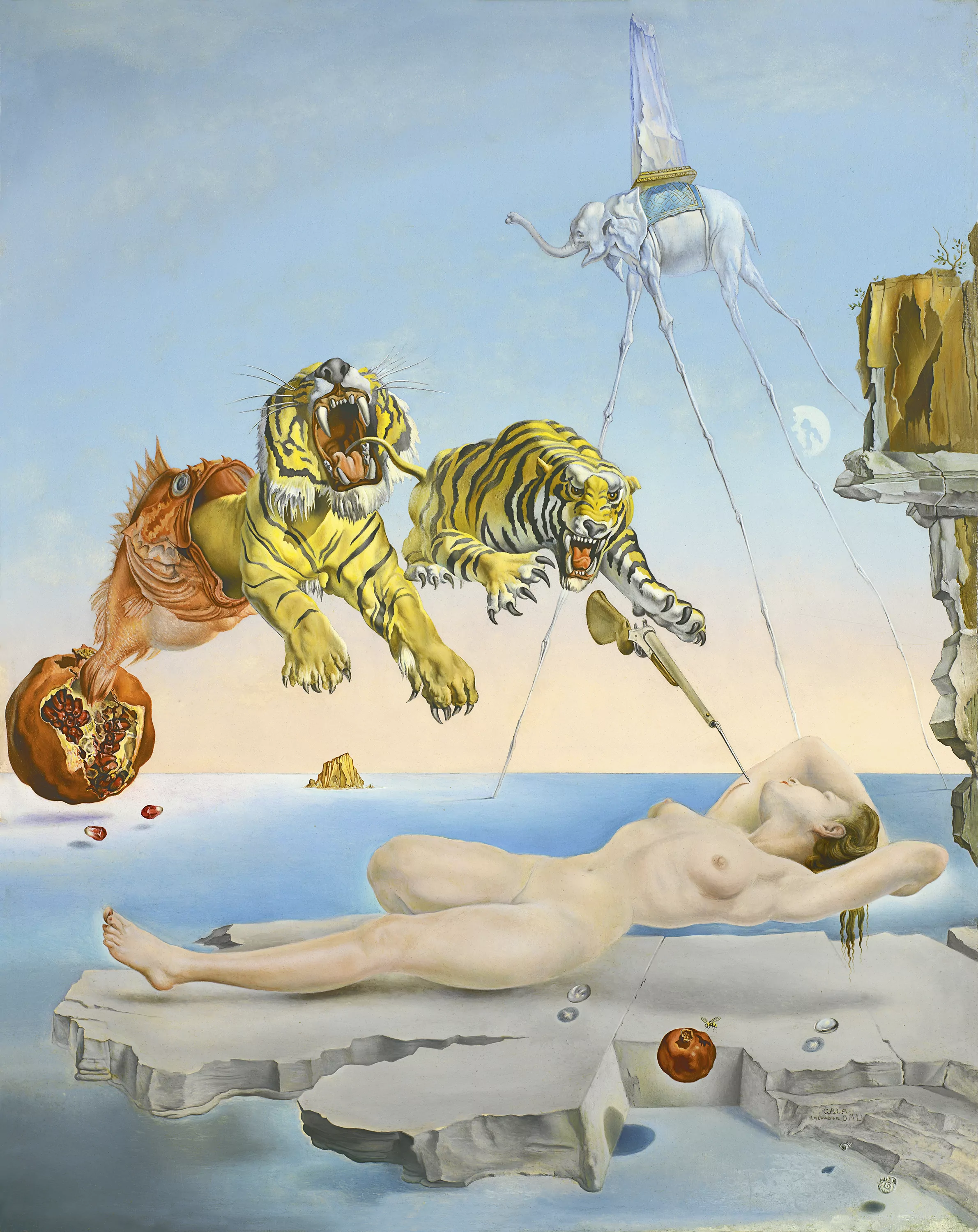 Dream Caused by the Flight of a Bee around a Pomegranate a Second Before Awakening, Salvador Dalí