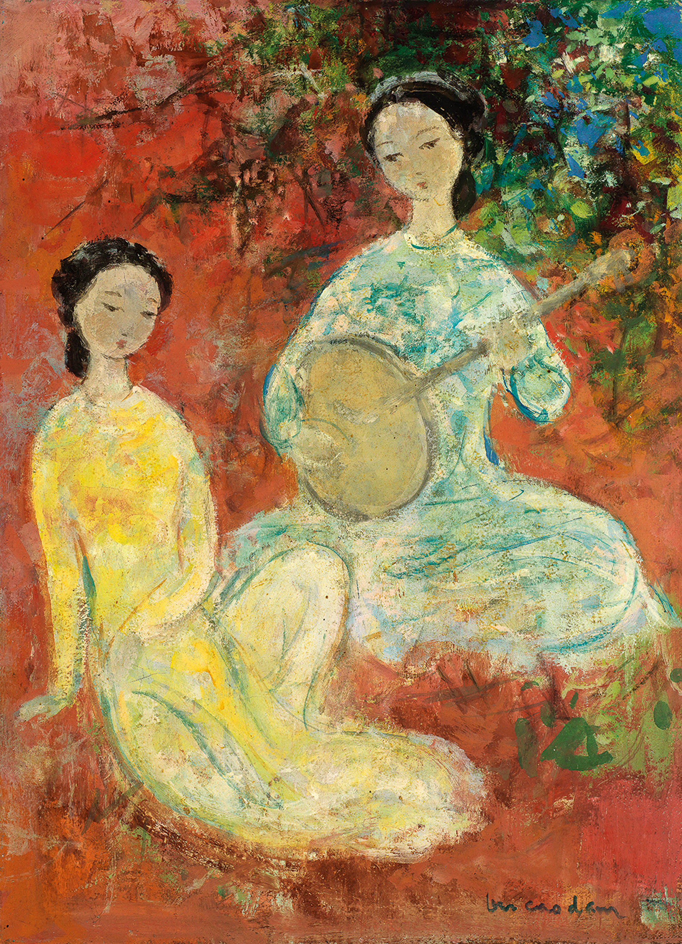 Two Girls, zoomed in