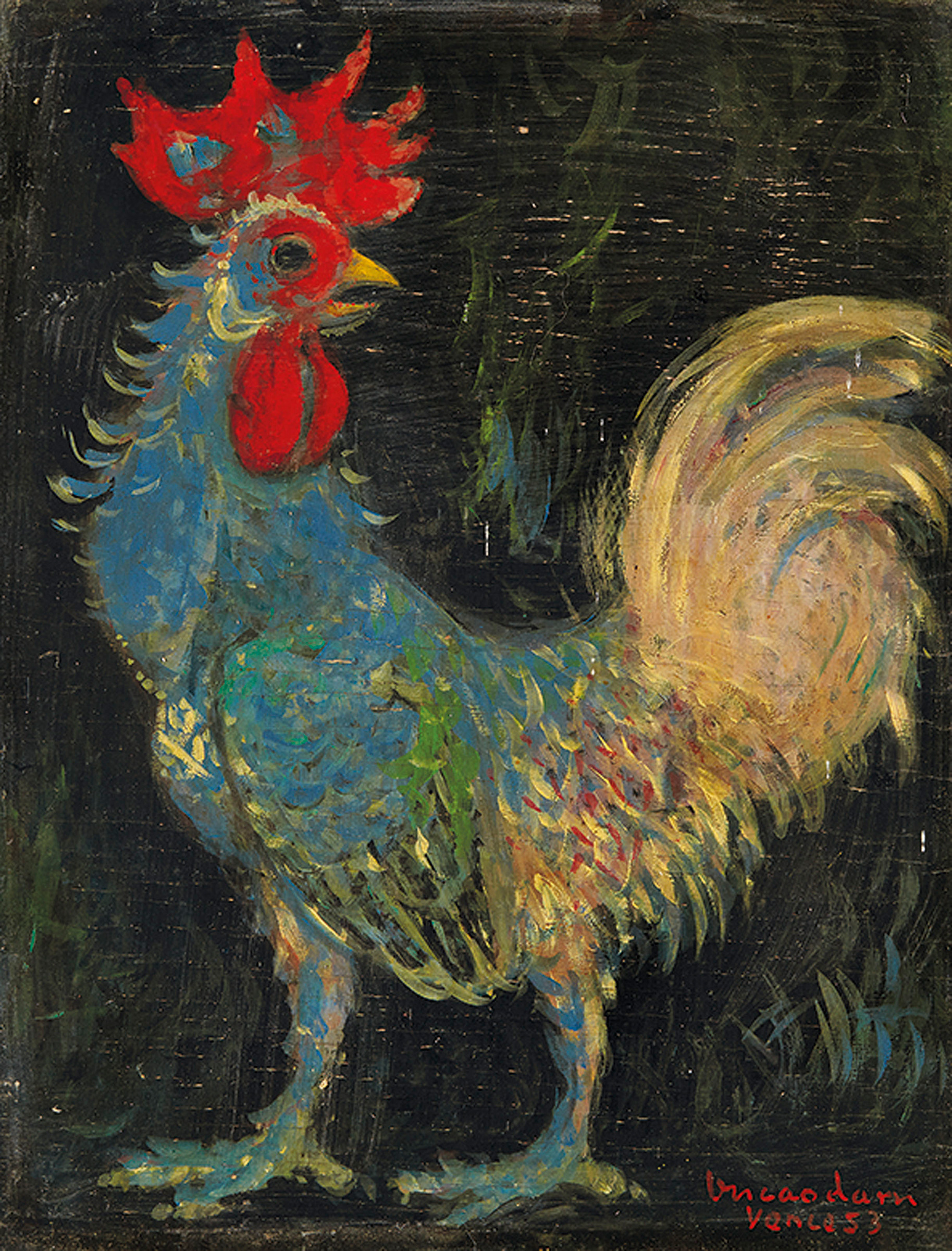 Rooster, zoomed in