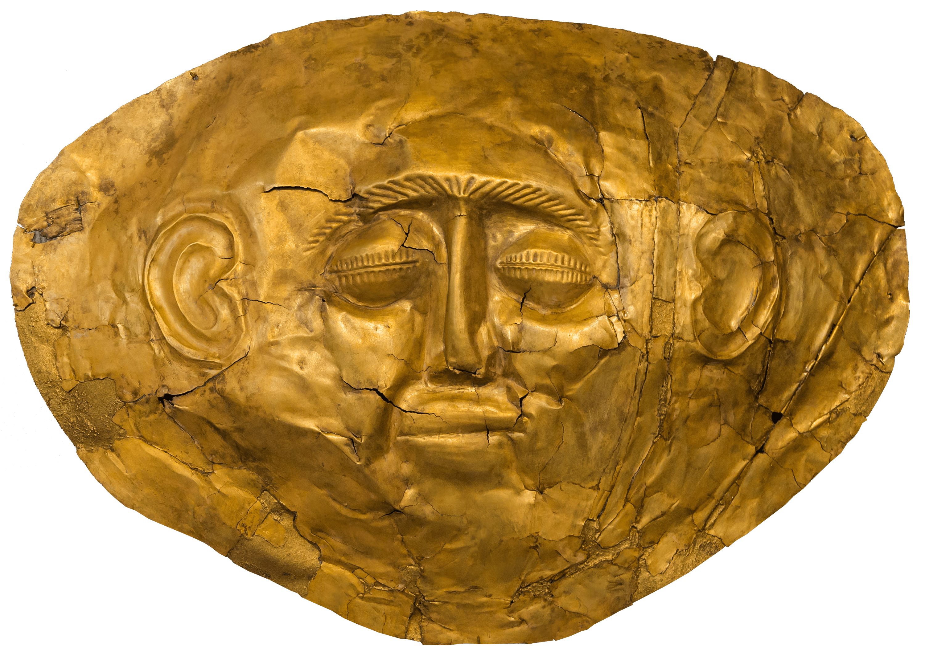 Grave Mask from Grave Circle A, zoomed in