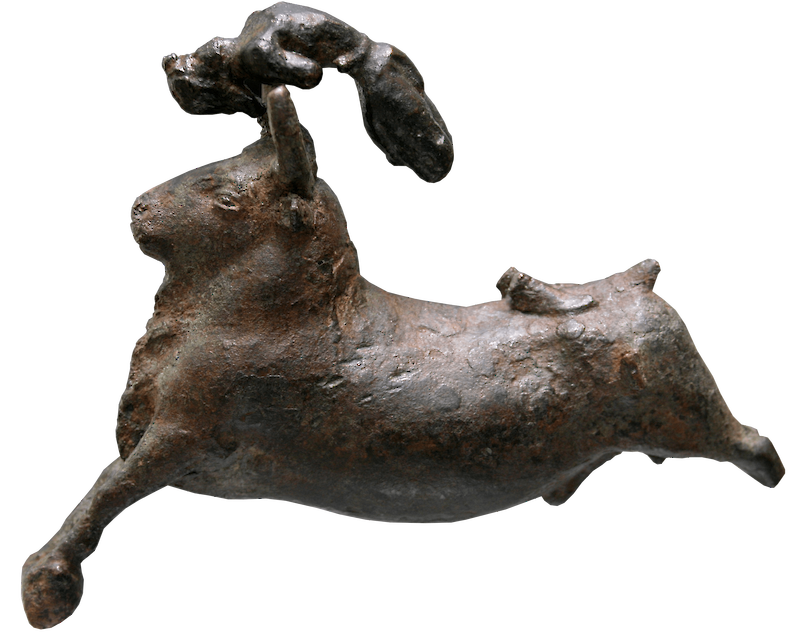 Bronze Bull Leaping Figure scale comparison