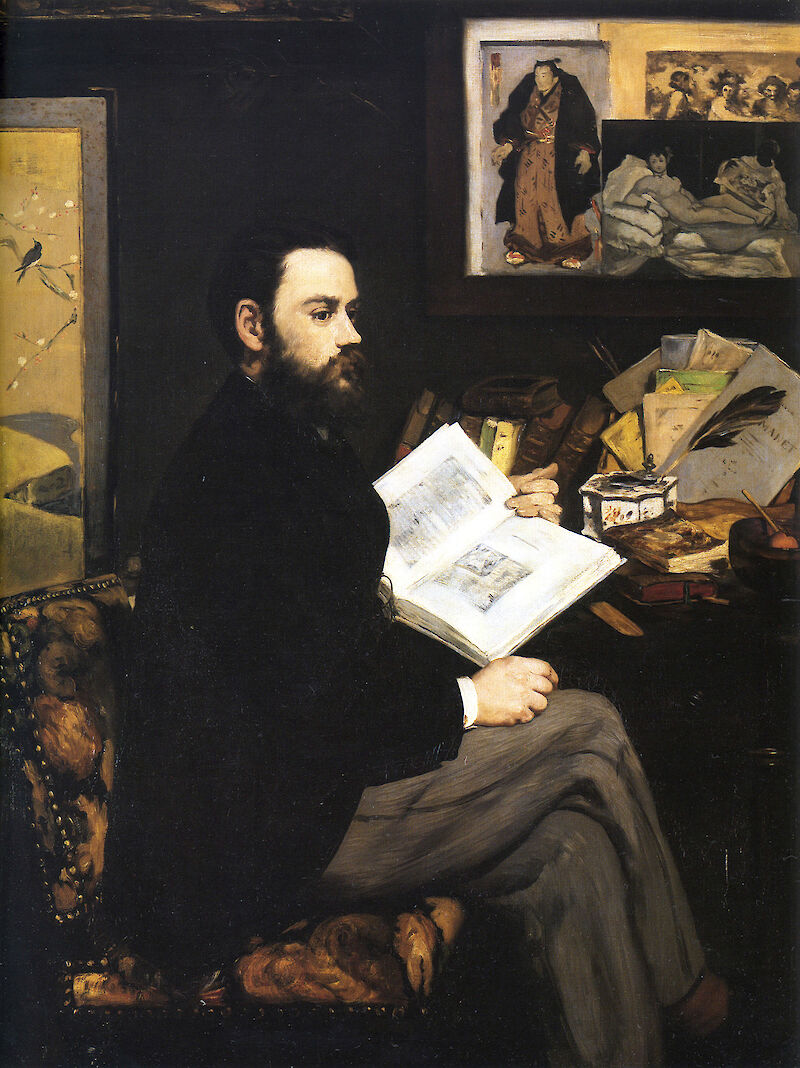 Portrait of Émile Zola scale comparison
