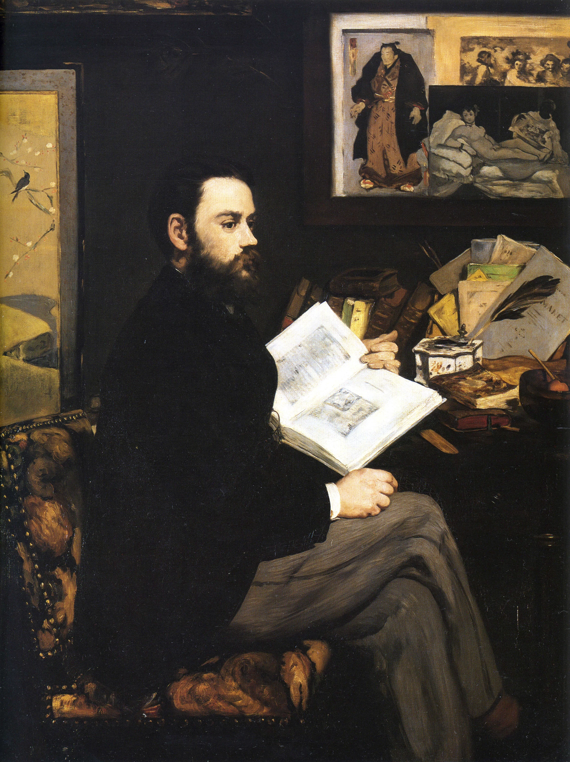 Portrait of Émile Zola, Édouard Manet