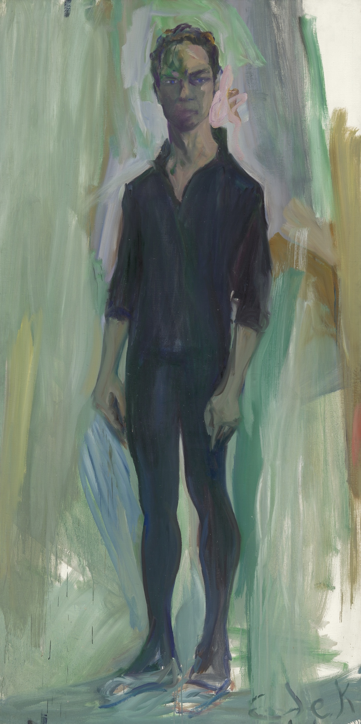 Portrait of Merce Cunningham, zoomed in