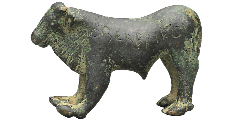 Bronze Statuette of a Bull scale comparison