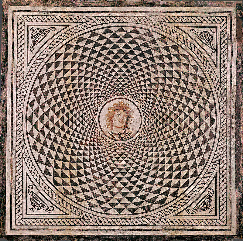 Mosaic Floor with Head of Medusa scale comparison