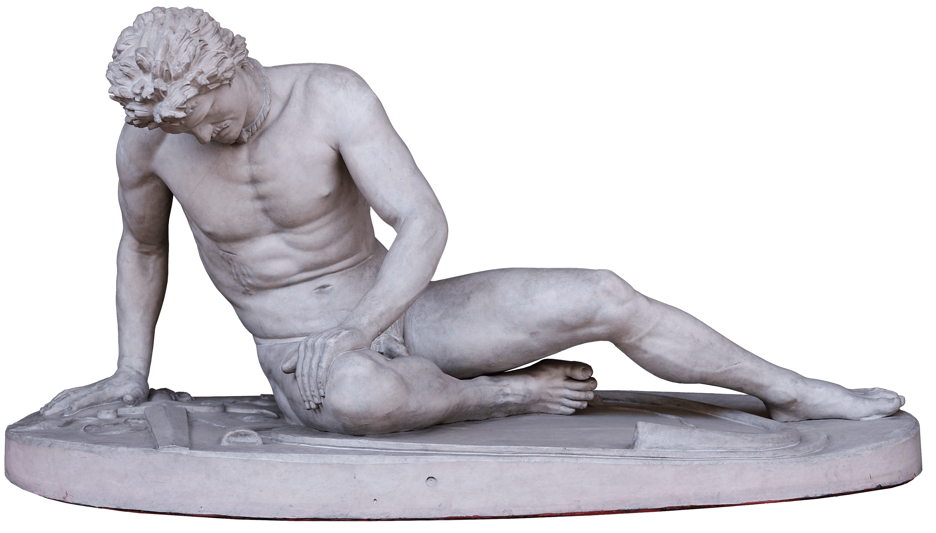 Dying Gaul, zoomed in