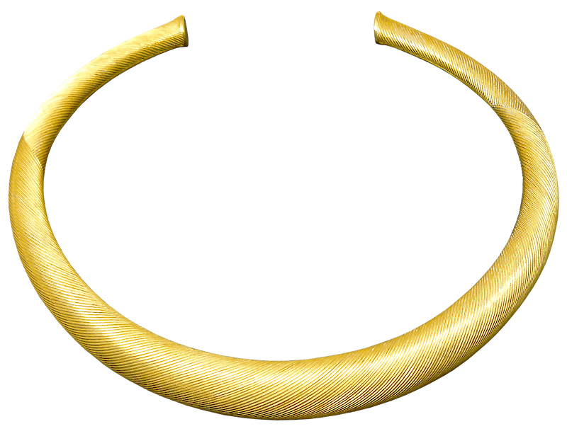 Gold Celtic Torc scale comparison