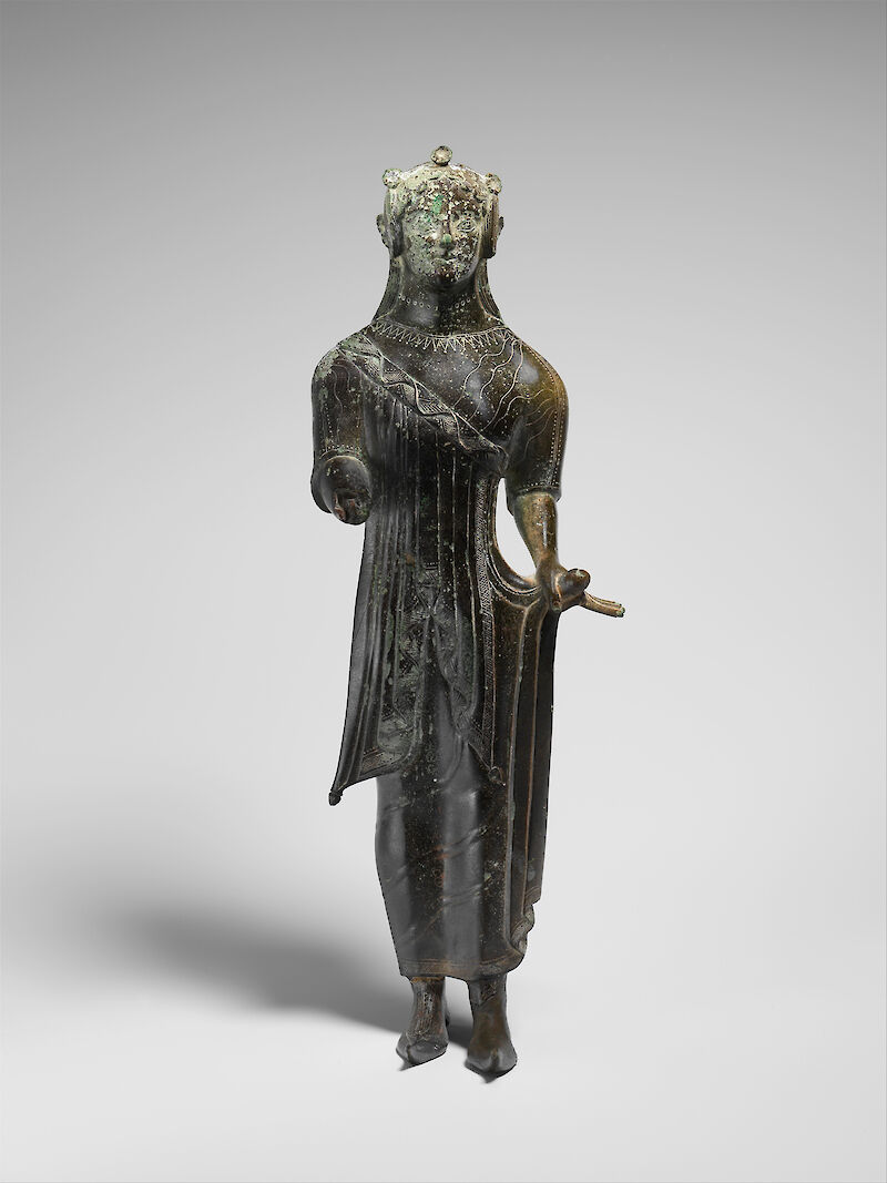 Bronze Etruscan Woman scale comparison