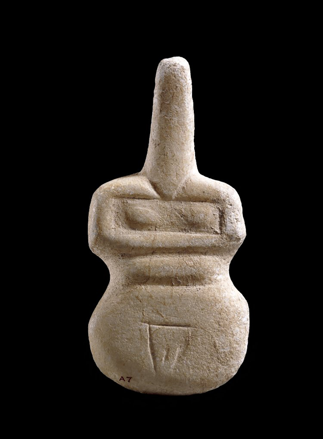 Cycladic Figure, zoomed in