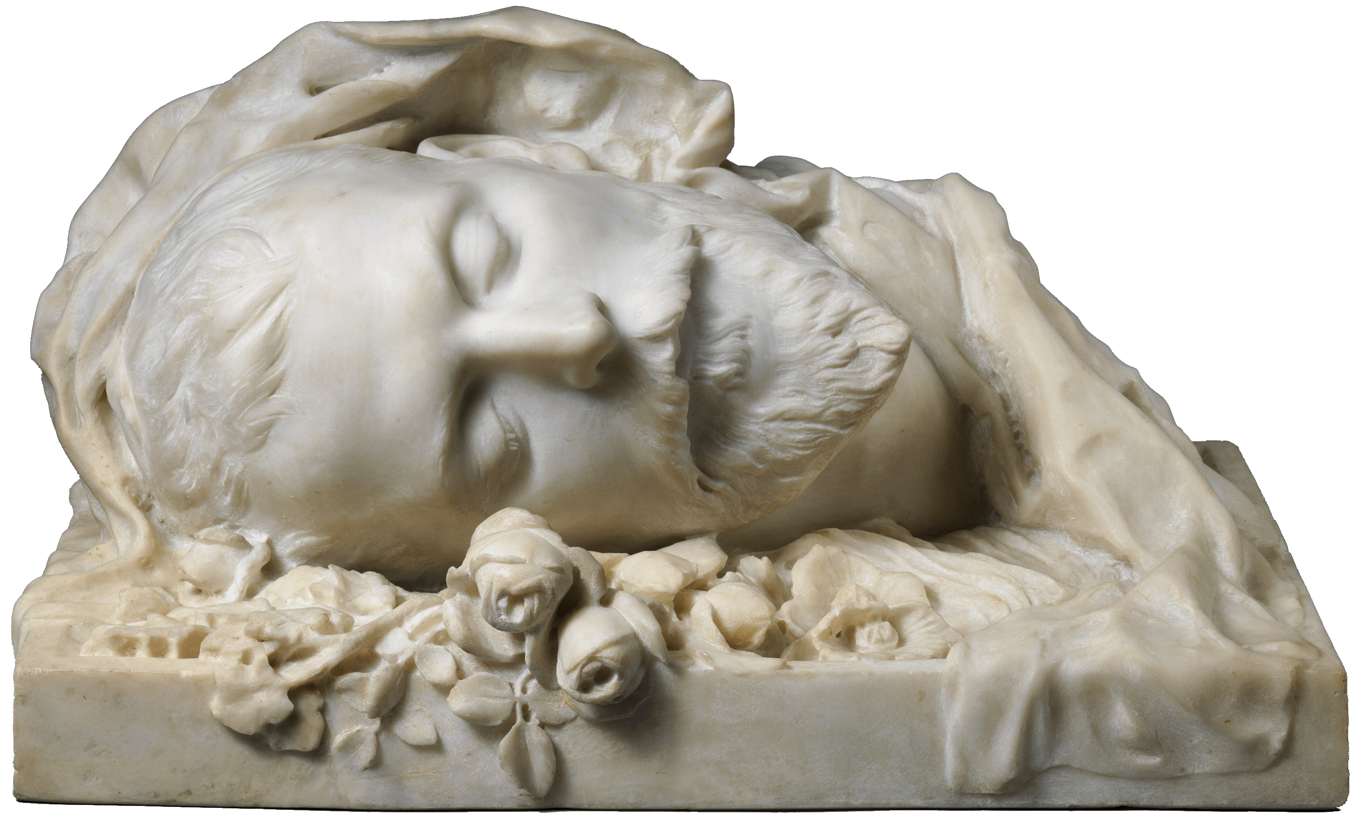 Funerary Portrait of Jacques Damala, zoomed in