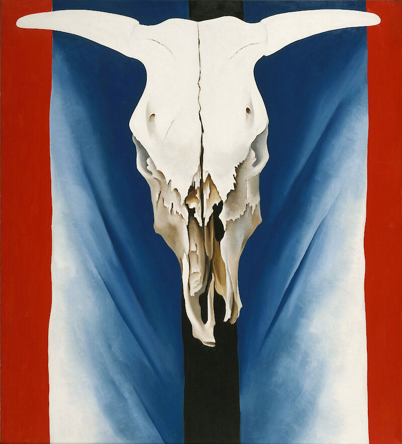 Cow's Skull: Red, White, and Blue scale comparison