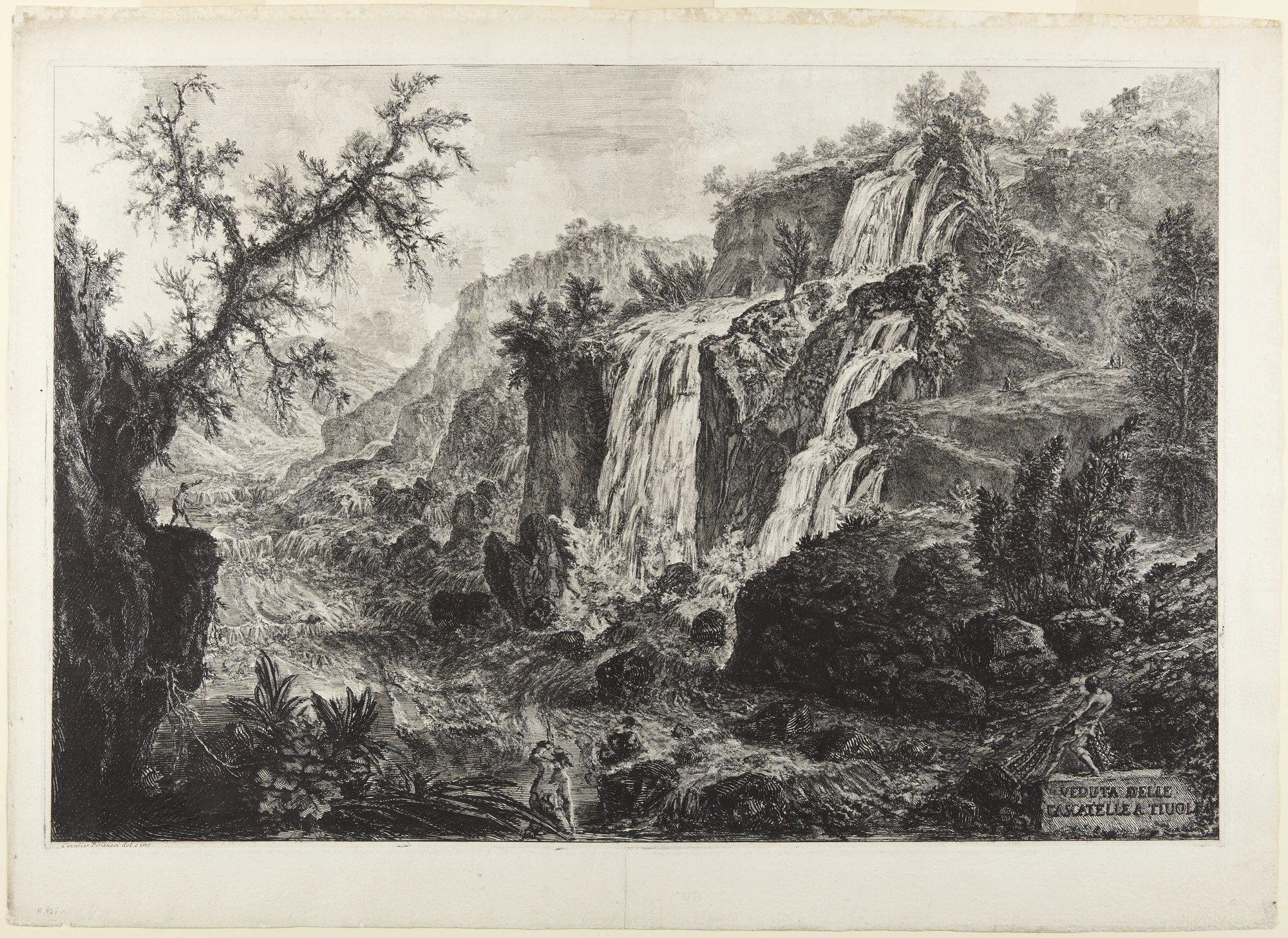 Waterfalls at Tivoli, Giovanni Battista Piranesi