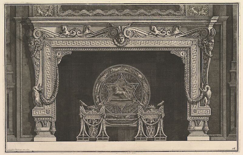 Chimneypiece in Greek Style scale comparison