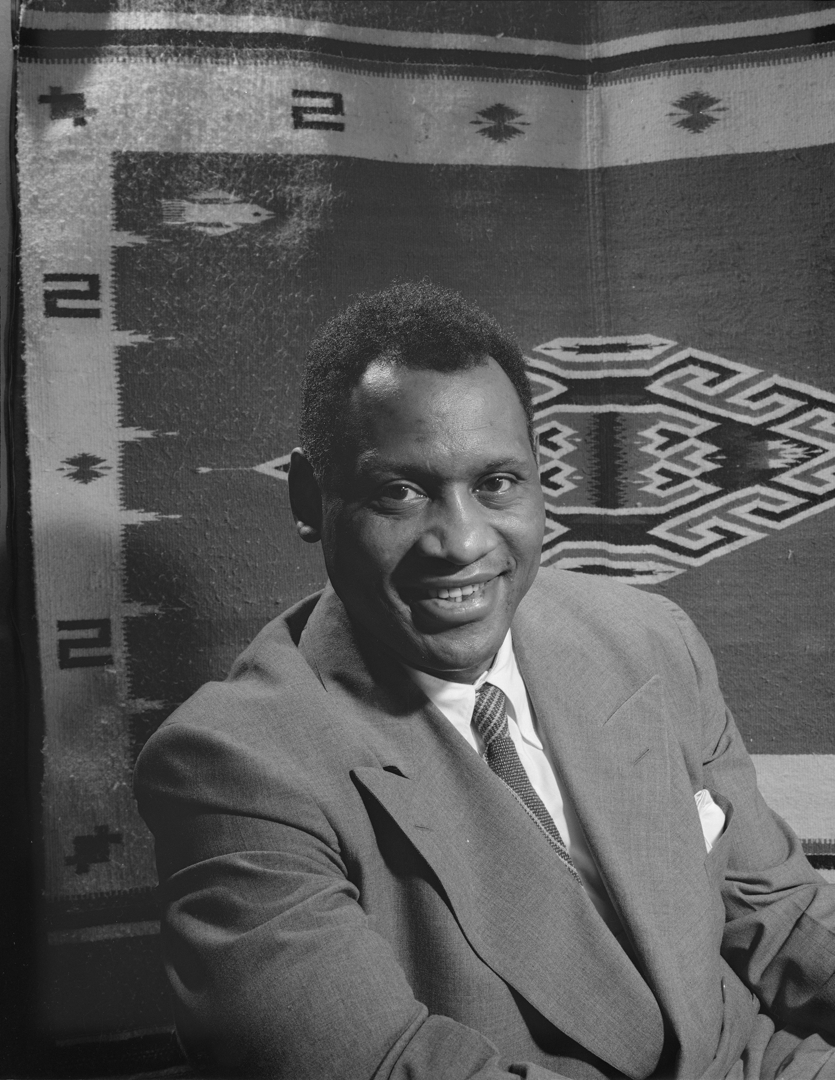 Portrait of Paul Robeson, zoomed in