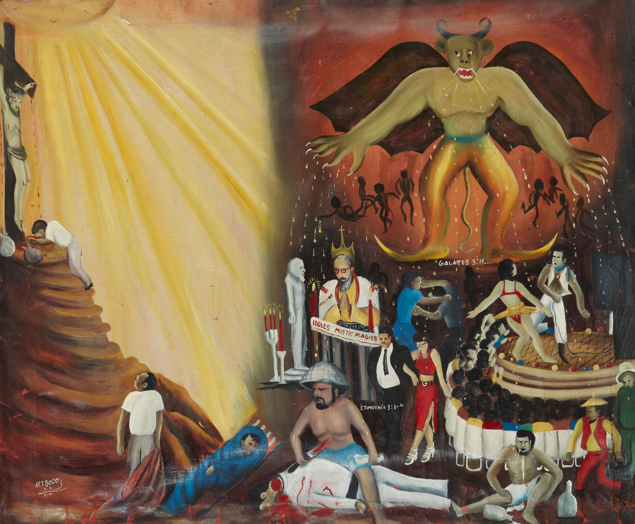 Biblical scenes, zoomed in