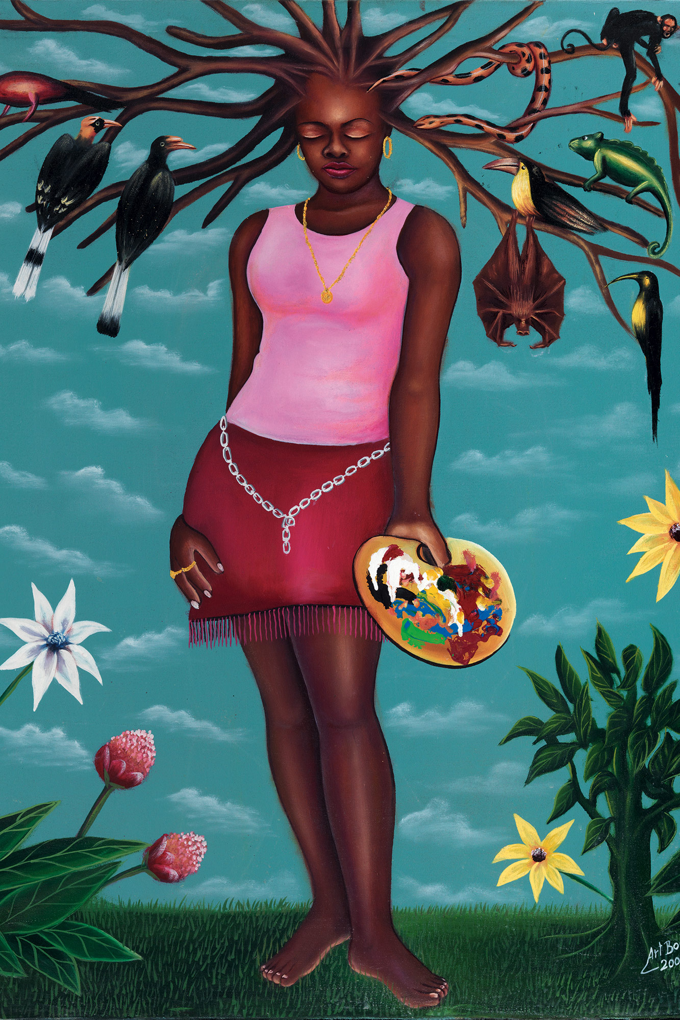 Overworked Woman, zoomed in