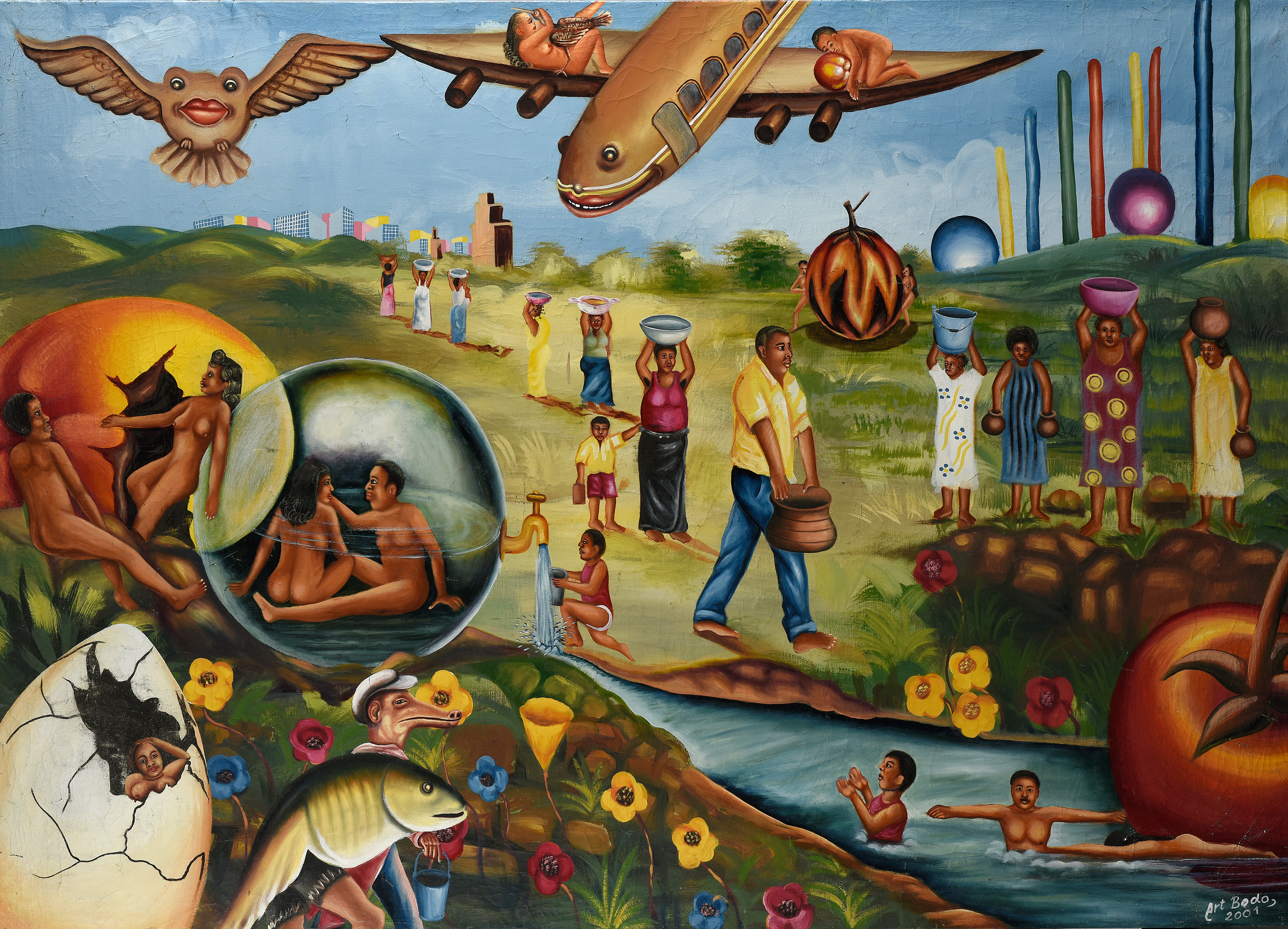 Animated Fantastic Landscape, zoomed in