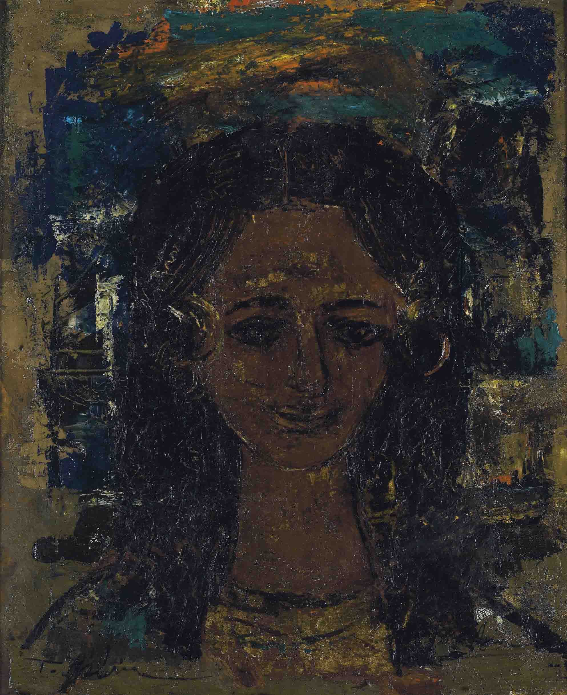 Face of a Nubian Girl, zoomed in