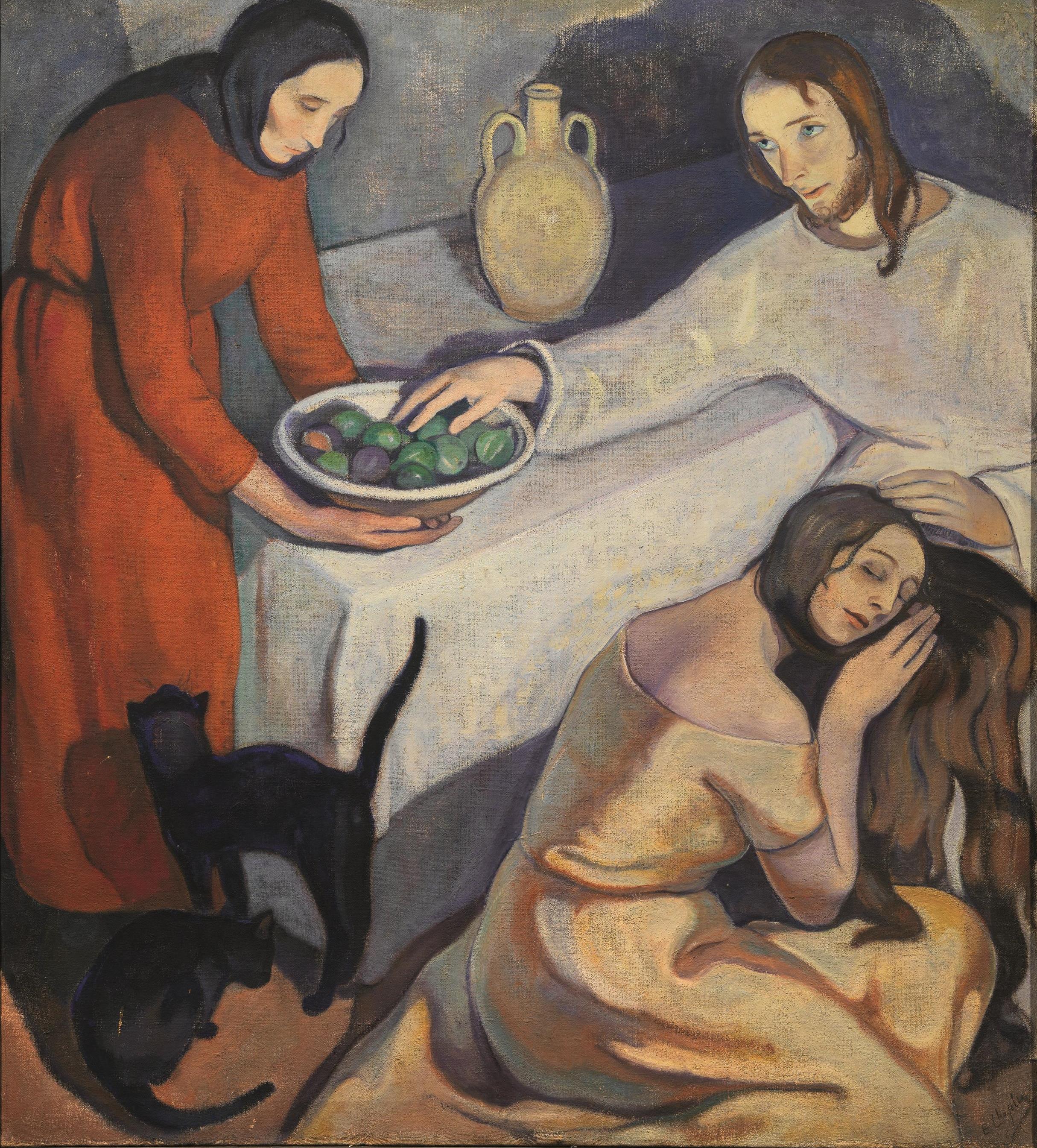 Jesus and Mary Magdalene, zoomed in