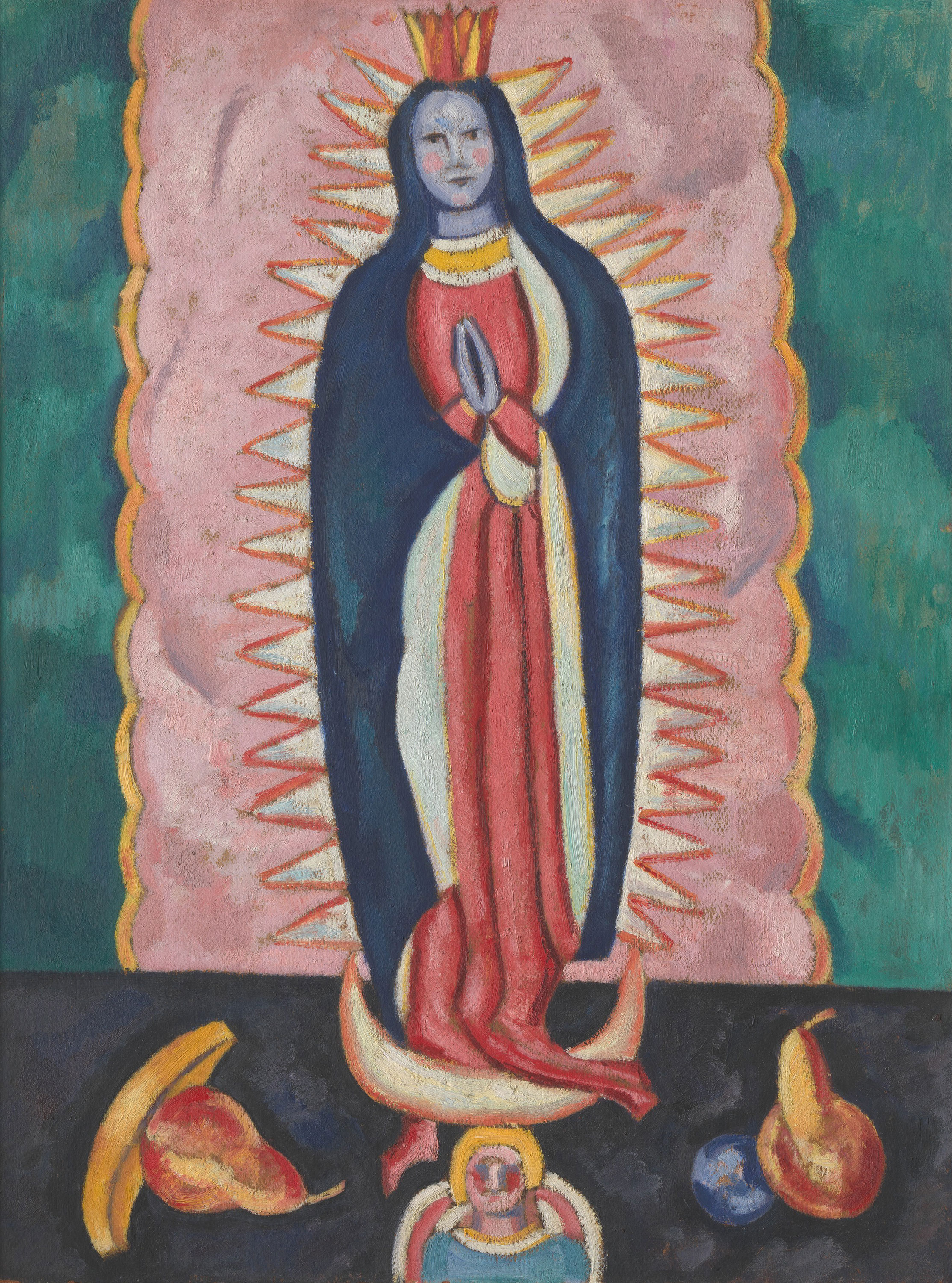 The Virgin of Guadalupe, zoomed in