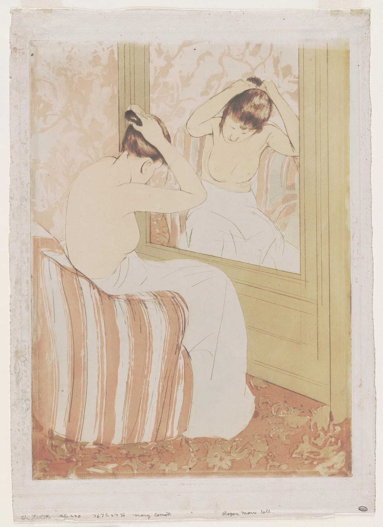 The Coiffure (La Toilette), Mary Cassatt