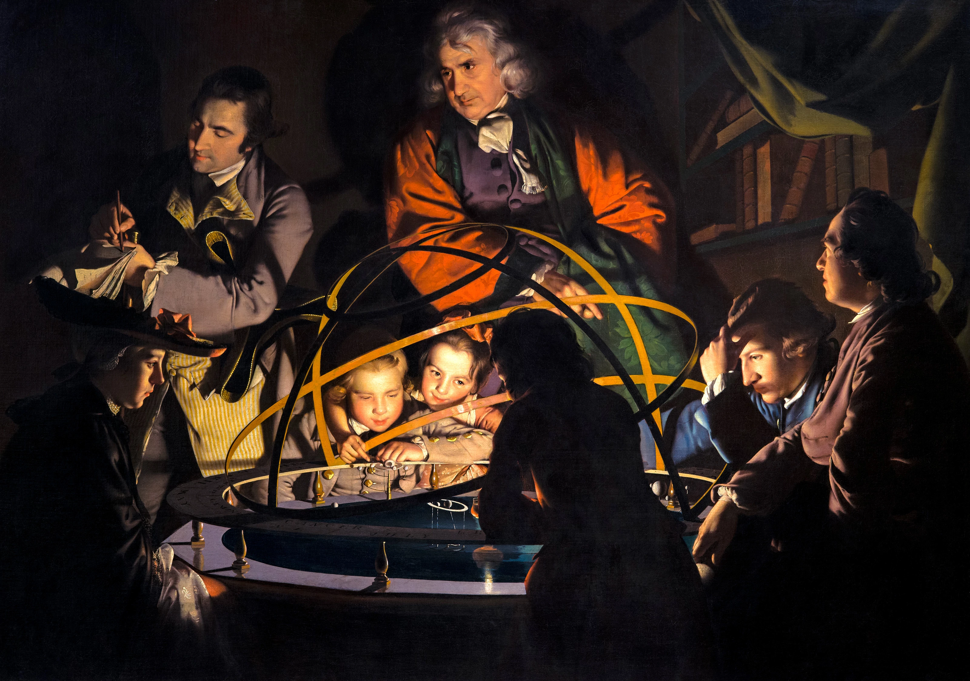 A Philosopher Lecturing on the Orrery, Joseph Wright of Derby
