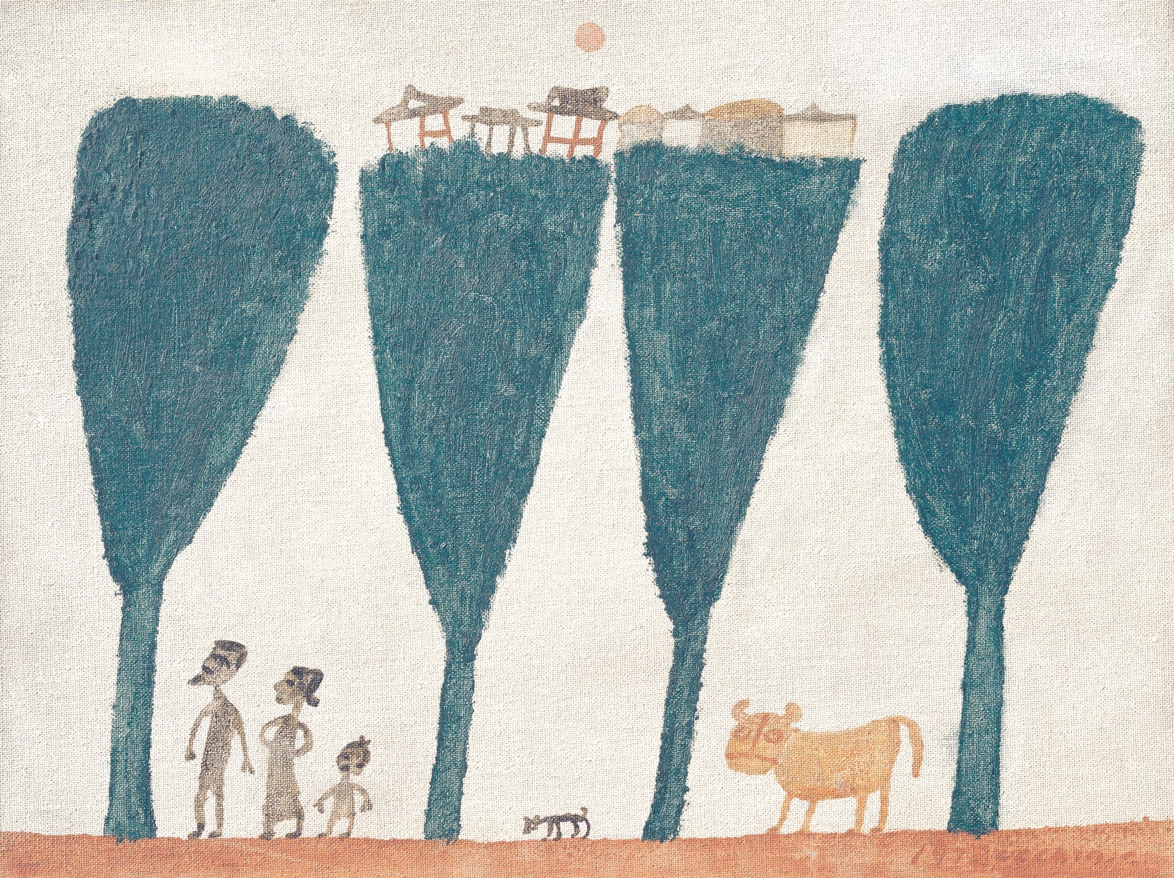 Colonnade, or Roadside Trees, zoomed in