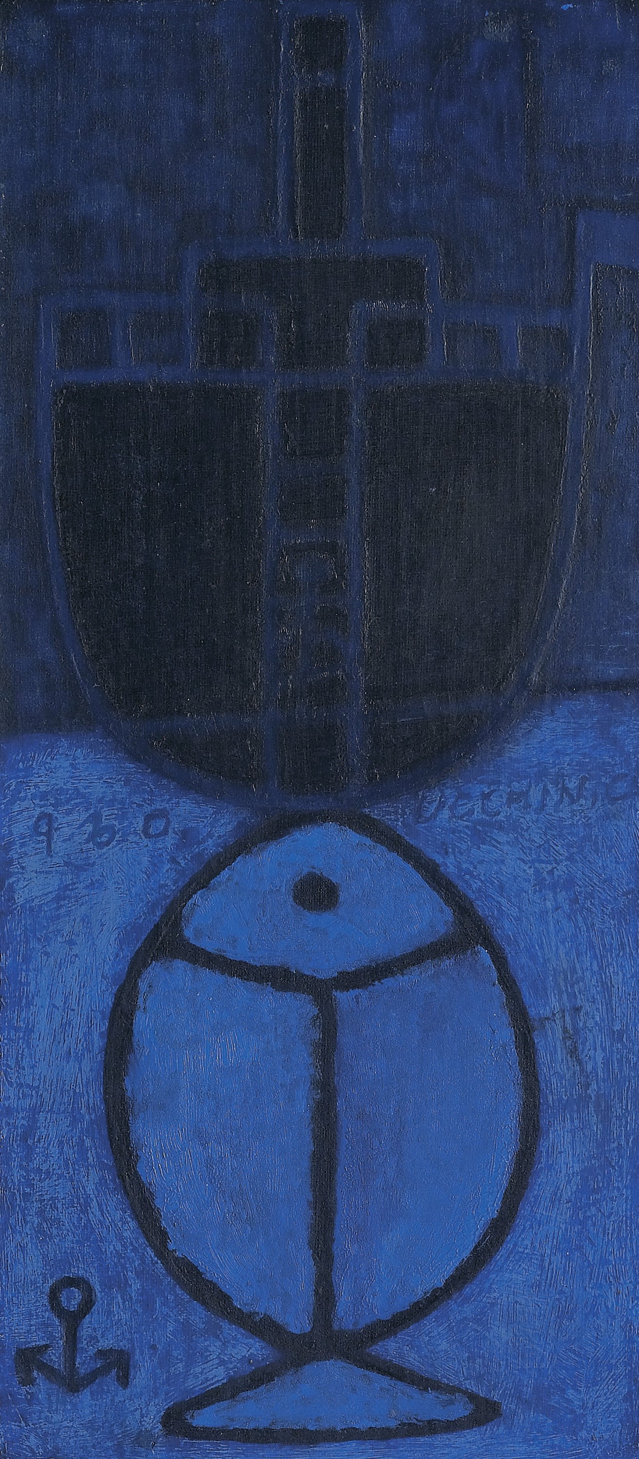 A Boat and a Fish, zoomed in