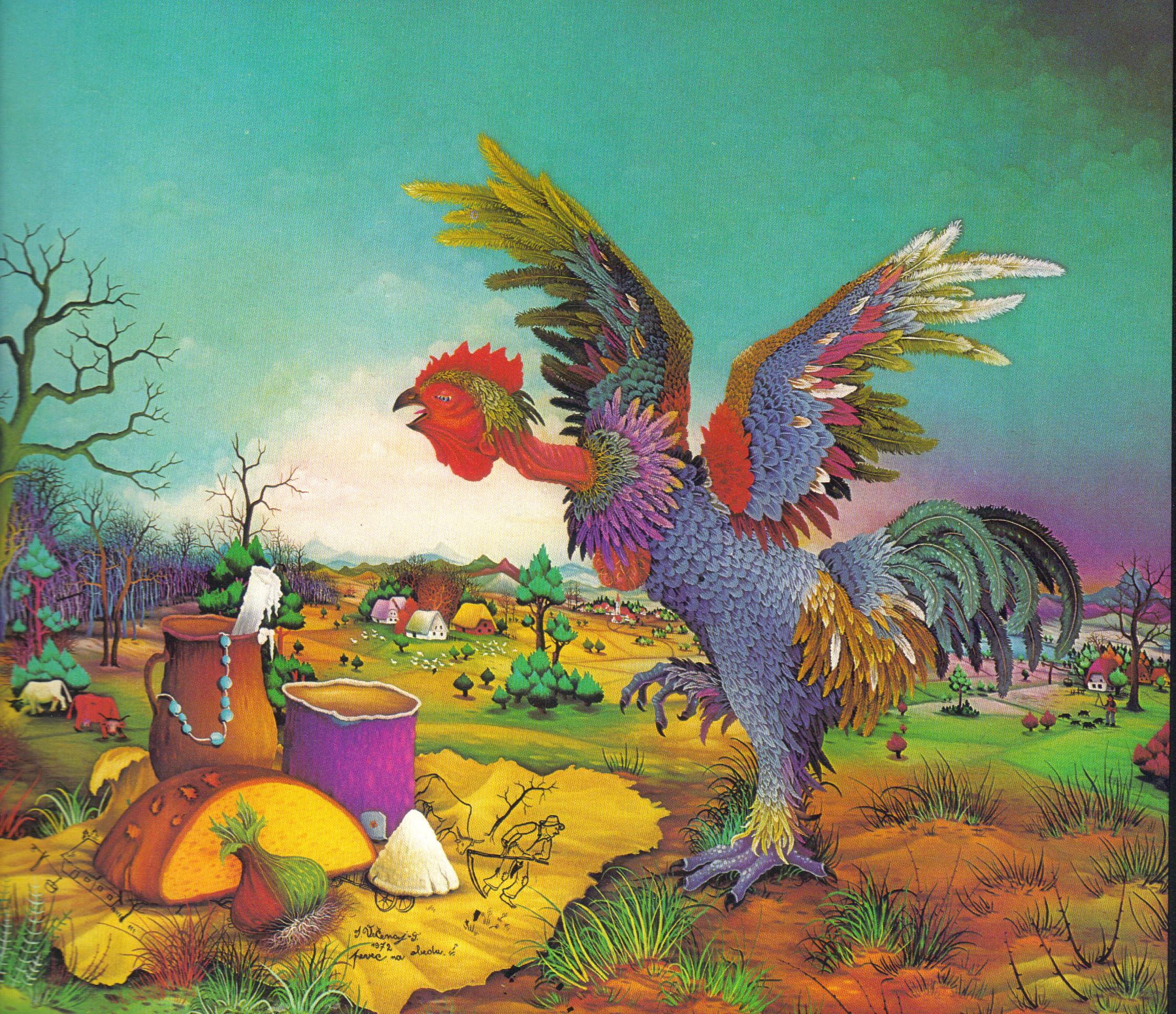 The Rooster, zoomed in