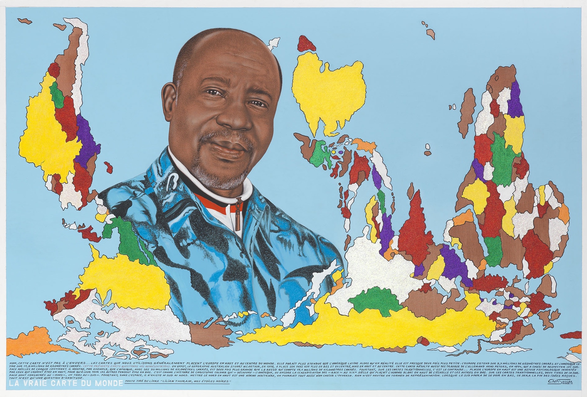 The real map of the world (N°1), zoomed in