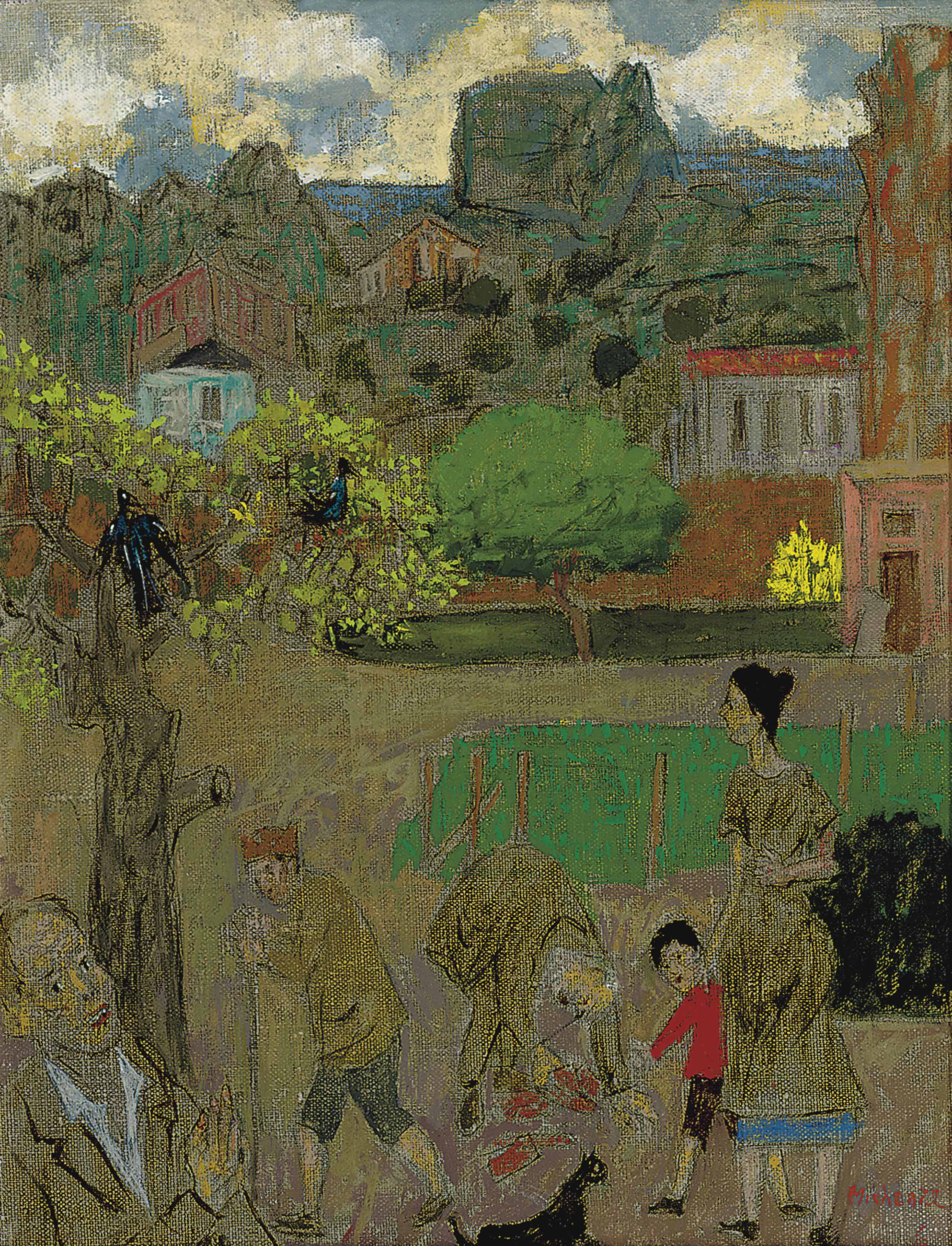 Playful Scene, zoomed in